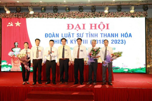 Luật sư Trịnh Ngọc Ninh phát biểu nhận chức Chủ nhiệm Đoàn luật sư tỉnh Thanh Hóa Khóa VIII